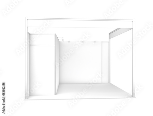 Trade show booth. 3d render