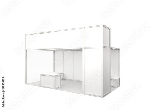 Trade show booth. 3d render