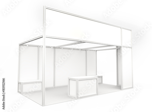 Trade show booth. 3d render