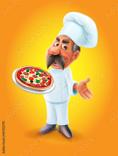 pizza service cartoon