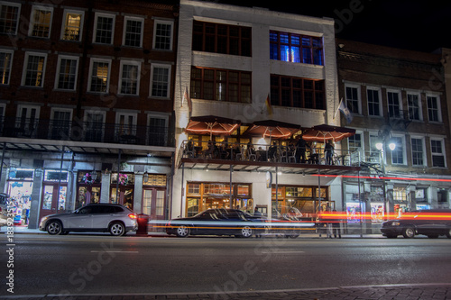 Restaurant in a building at night © Dan