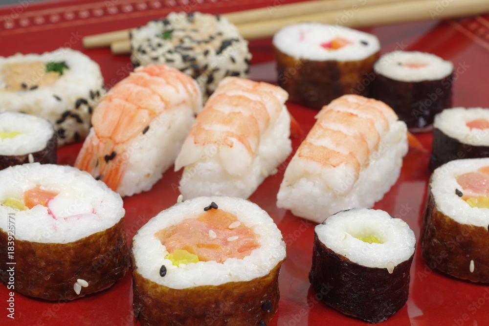 appetizing portion sushi appetizing portion sushi