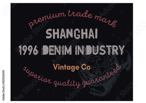 Shanghai denim clothing tag  for retail business  denim or other product.