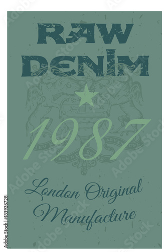 London original manufacture clothing tag, for retail business, denim or other product.