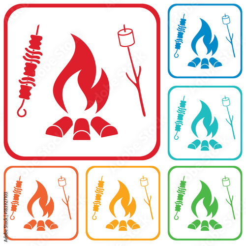 Grilled zephyr and  kebab icon