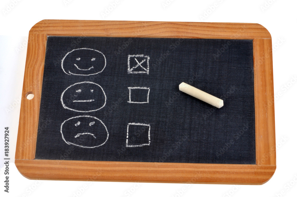 Enquête de satisfaction sur une ardoise Enquête de satisfaction sur une ardoise