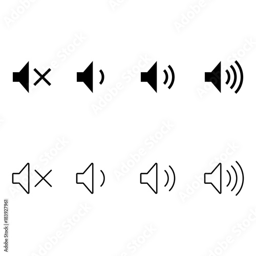 Simple sound icon set
