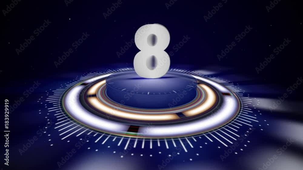 Modern Technology Countdown Animation Rendering Background Loop 4k Modern Technology Countdown Animation Rendering Background Loop 4k
