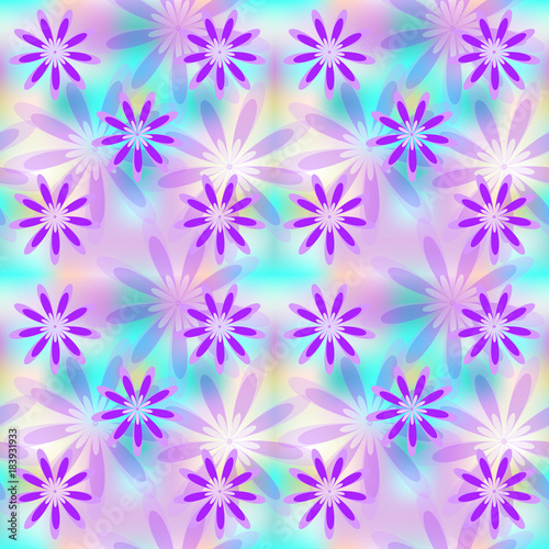 Seamless background with a floral pattern in a violet tone. Delicate background pattern in pastel colors