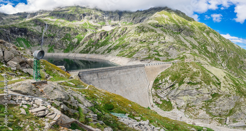 Cingino Dam and Lake, Piedmont, Italy
