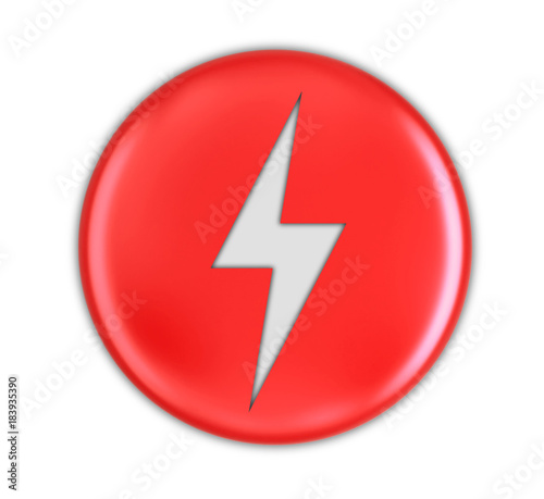 Free Download Button with Lightning. Image with clipping path - GFXLoad
