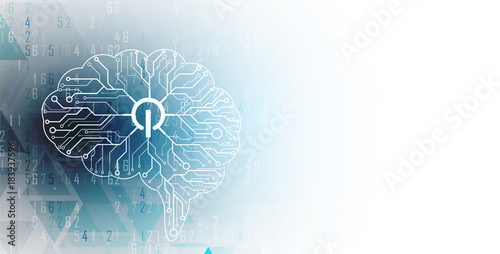 Artificial intelligence. Technology web background. Virtual concept