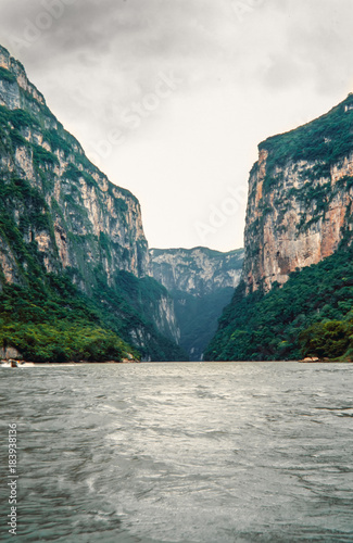 Sumidero Canyon on the Rio Grijalva. Chiapas, Mexico