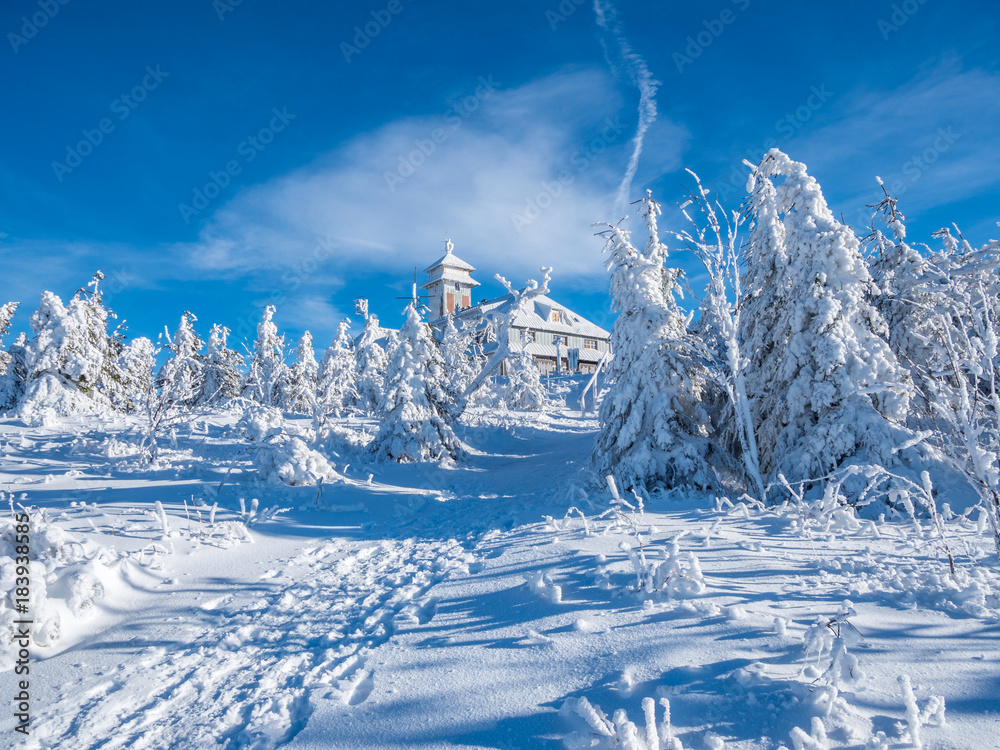 Fototapeta premium Fichtelberg Gipfel