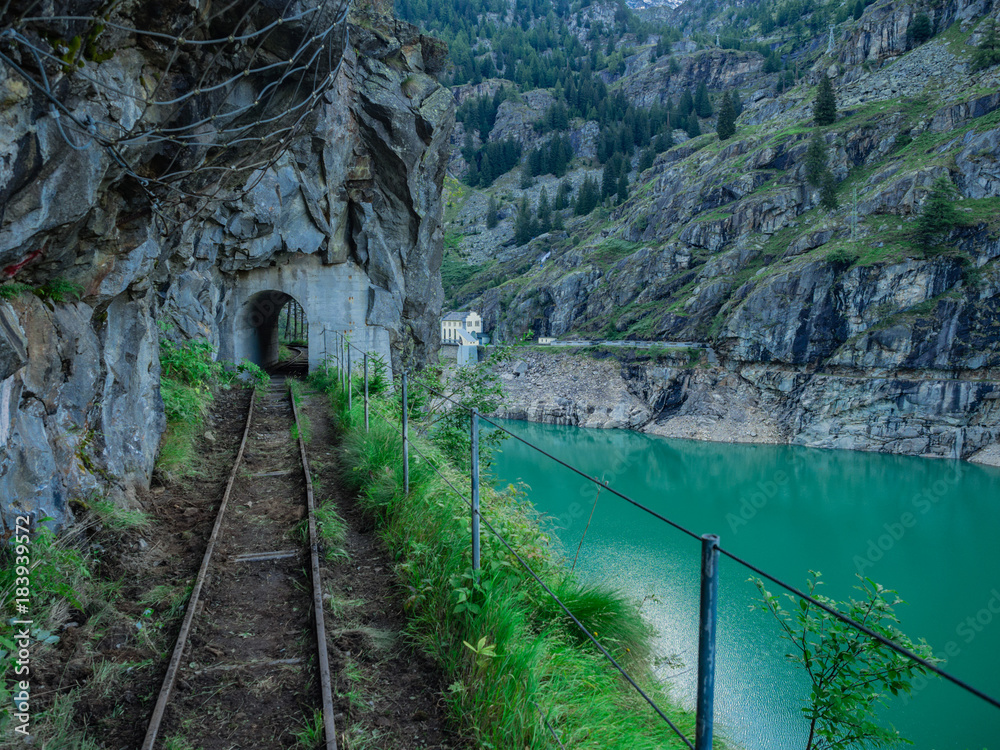 Abandoned railway near Campliccioli Dam