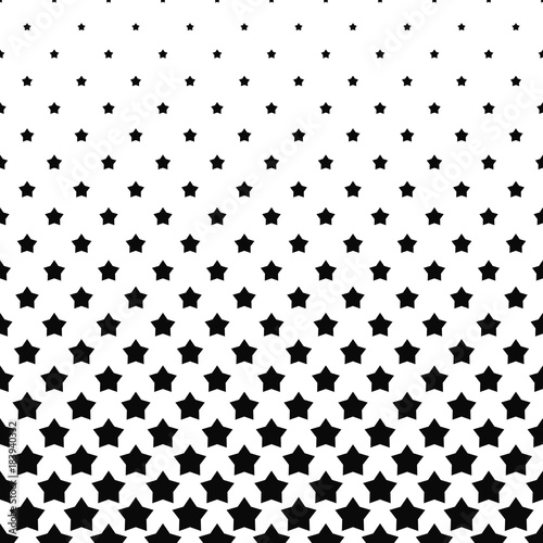 Black white pentagram star pattern background - vector illustration