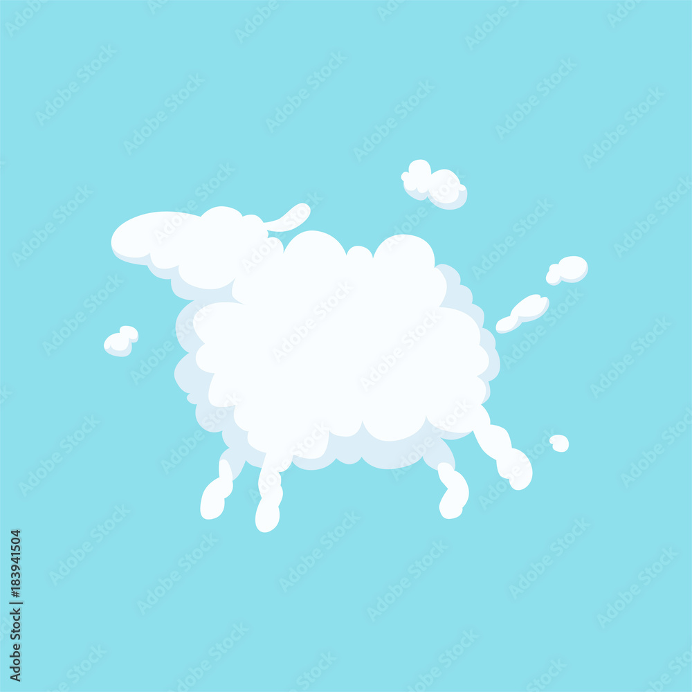 fluffy sheep silhouette