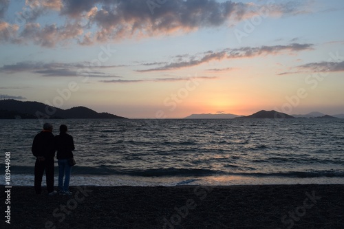  Sunset sunset in the resort town Hatchie,Mugla, Turkey