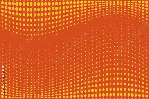 Abstract wavy halftone pattern. Comic background. Dotted backdrop with circles  dots  point large scale. 