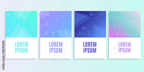 Modern abstract covers. Gradient background with geometric shapes. Vector illustration