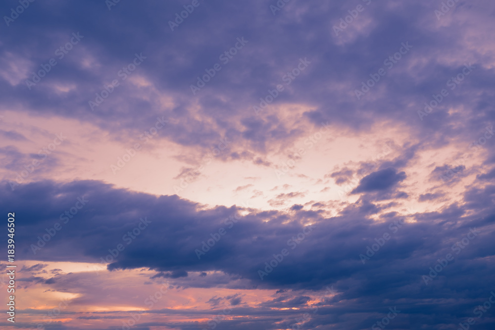 Sky and clouds / Sky and clouds at twilight.