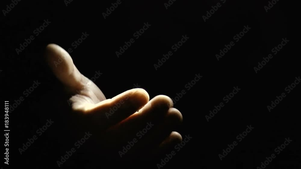 The video shows hand gesture in the night Halloween theme The video shows hand gesture in the night Halloween theme