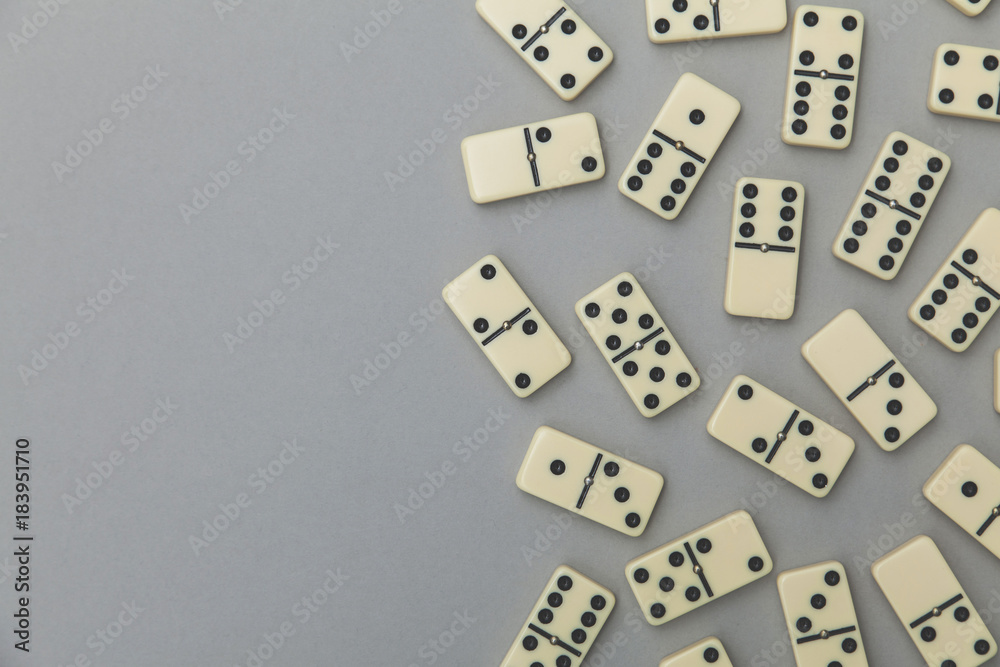 Domino background. Business strategy concept Domino background. Business strategy concept