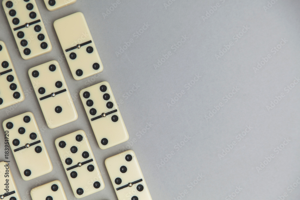 Domino background. Business strategy concept Domino background. Business strategy concept