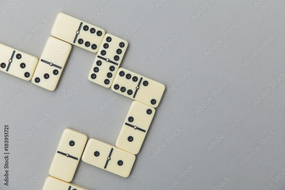 Domino background. Business strategy concept Domino background. Business strategy concept