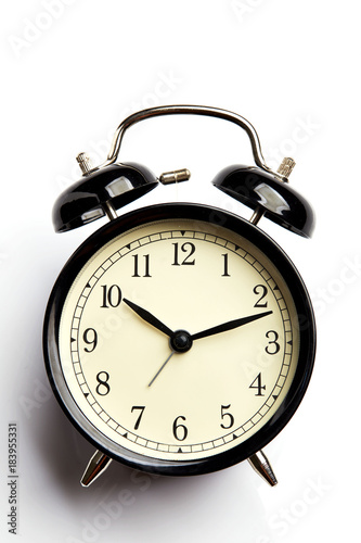 black vintage alarm clock