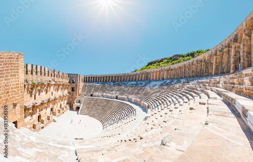 Roman amphitheater of Aspendos, Belkiz, Antalya, Turkey 