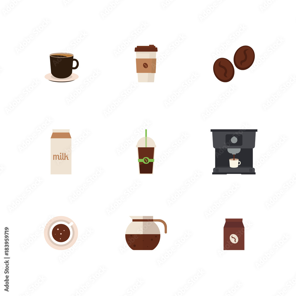 Coffeeshop icon flat design Coffeeshop icon flat design