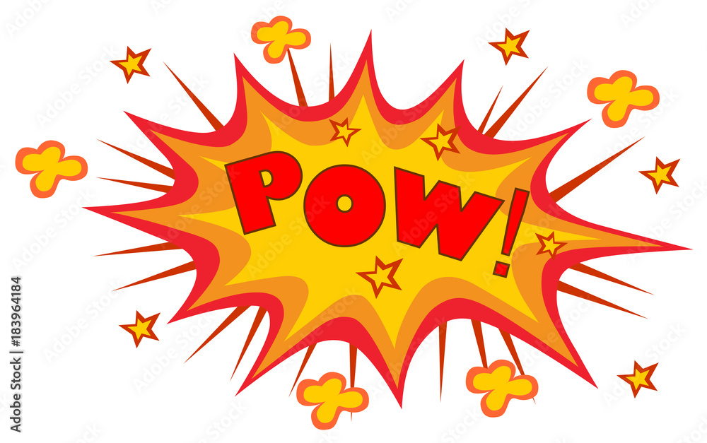 POW! wording sound effect set design for comic POW! wording sound effect set design for comic
