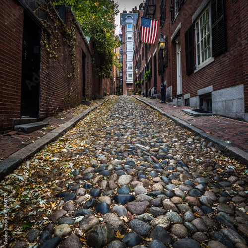 Εκτύπωση καμβά Acorn Street Boston