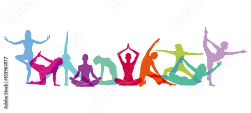 Fototapeta Kompozycja figur jogi