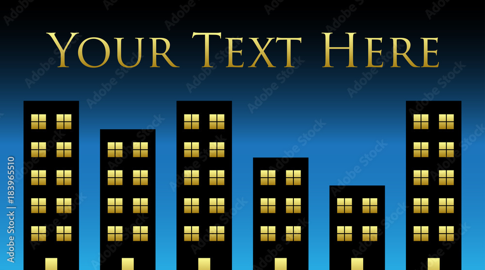 Fototapeta premium Vector illustration of black buildings
