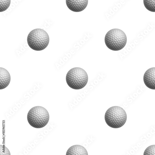 Seamless golf ball pattern on a white background