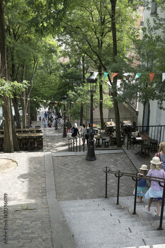 Escalier sur la butte Montmartre