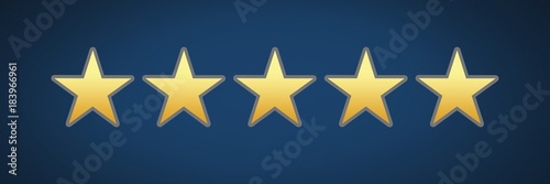 five star rating review stars