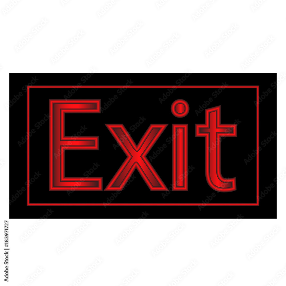 Vector illustration of exit icon Vector illustration of exit icon
