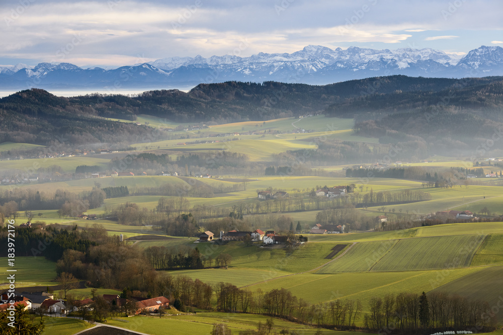Panoramablick Alpenvorland