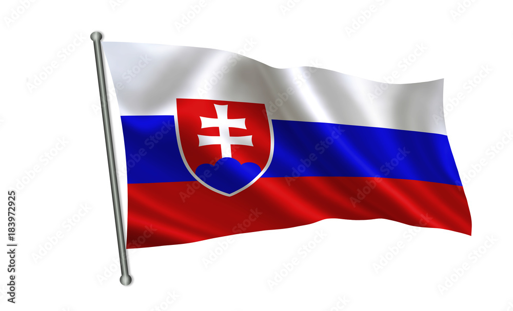 Slovakia flag. A series of 