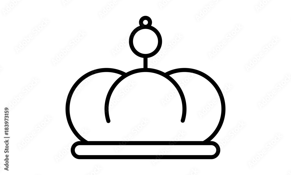 Crown Line Icon Illustration. Crown Line Icon Illustration.