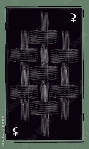 Tarot cards - back design.  Lilith, Selena