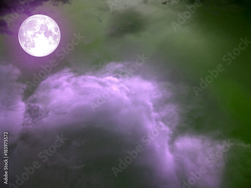 linar on the dark purple sky white cloud photo