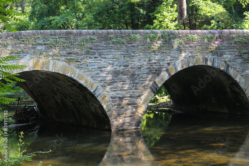 Old Stone Bridge over the Woodland Waters of Pennsylvania 