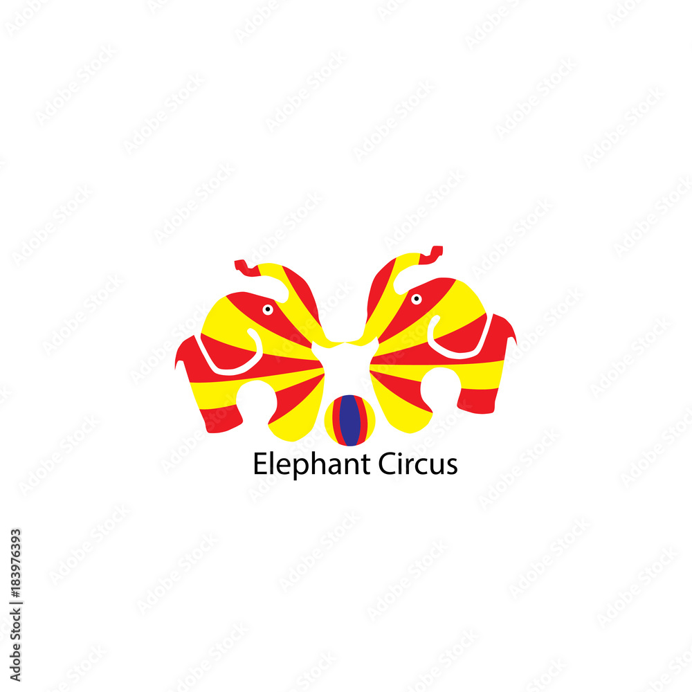 elephant circus Logo Vector Template Design elephant circus Logo Vector Template Design