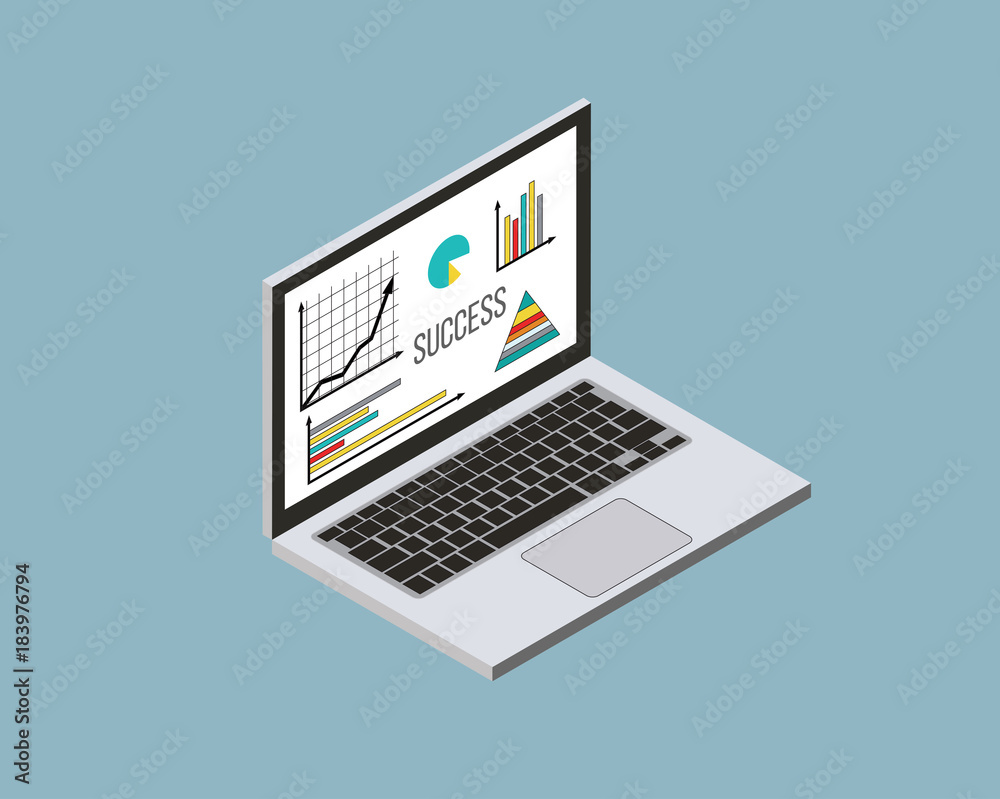 Notebook isometric Notebook isometric