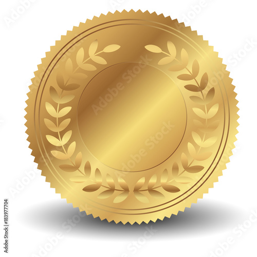 Vector illustration of gold seal