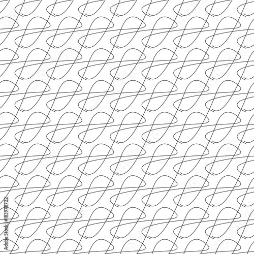 Seamless pattern - linear loop background.